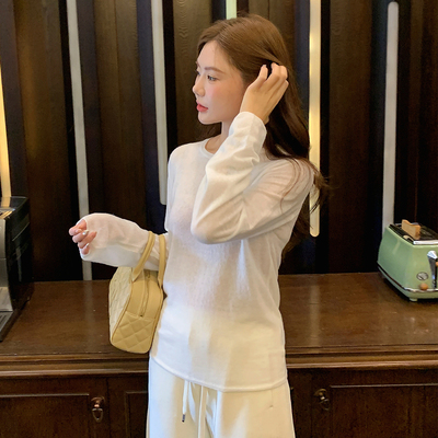 GHJOD羊驼毛百搭显瘦打底衫女