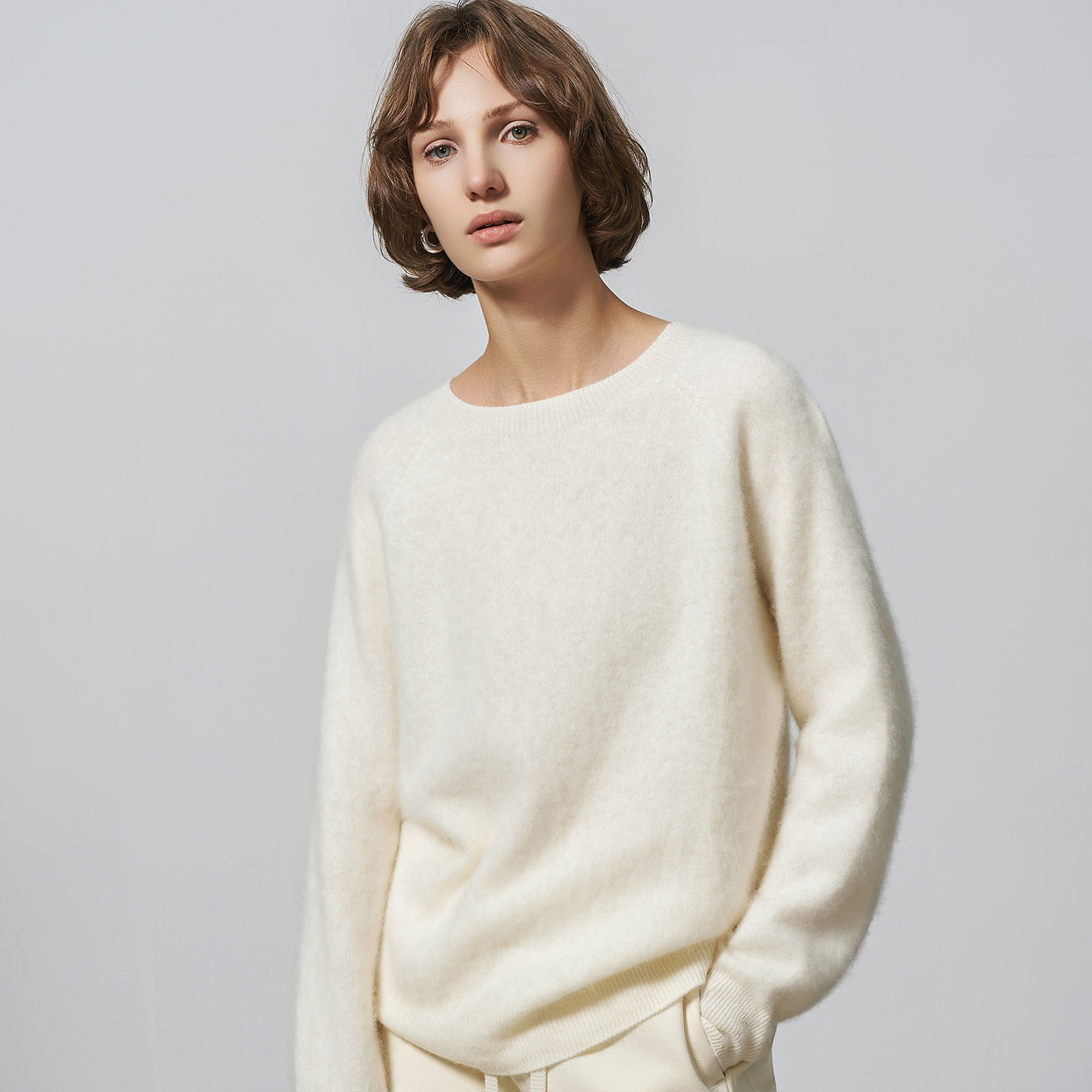 GHJOD休闲宽松羊毛衫毛衣女