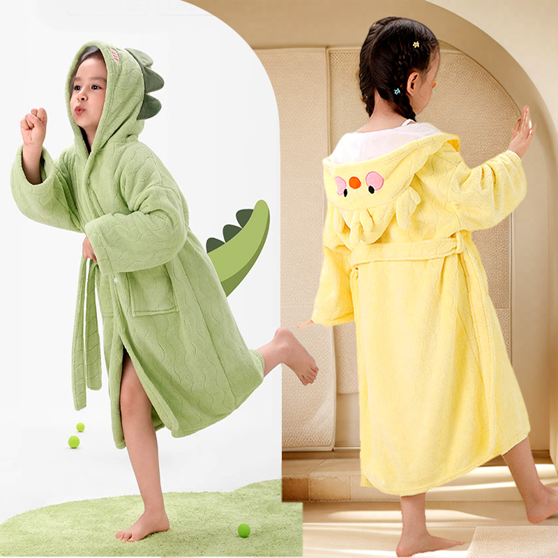 儿童浴袍浴衣可穿式浴巾斗篷