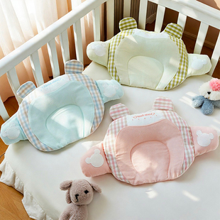 婴幼儿枕头0到6个月以上新生儿宝宝夏季 睡圆头型专用舟状头定型枕