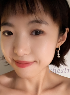 法式渐变珍珠耳扣 高级感垂坠流苏耳饰 温柔气质通勤宴会耳圈
