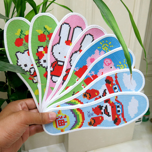 新品上市十字绣针孔儿童鞋垫半成品小孩宝宝印花卡通小码29-39码