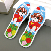 原创儿童十字绣鞋 37码 垫小孩鞋 带针线单股绣不褪色 垫尺码 新款