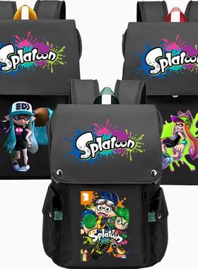 2025喷射战士Splatoon2游戏周边书包男女学生时尚潮流休闲双肩包