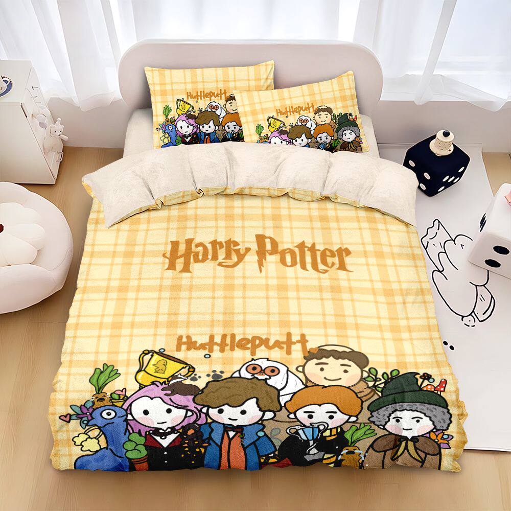 2025哈利波特牛奶绒被套秋冬防静电四件套霍格沃茨学生宿舍床单床