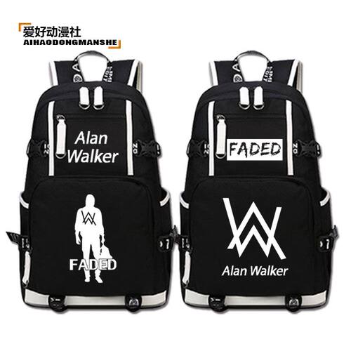 2024alan walker背包艾伦沃克书包faded同款双肩包电音周边夜光书