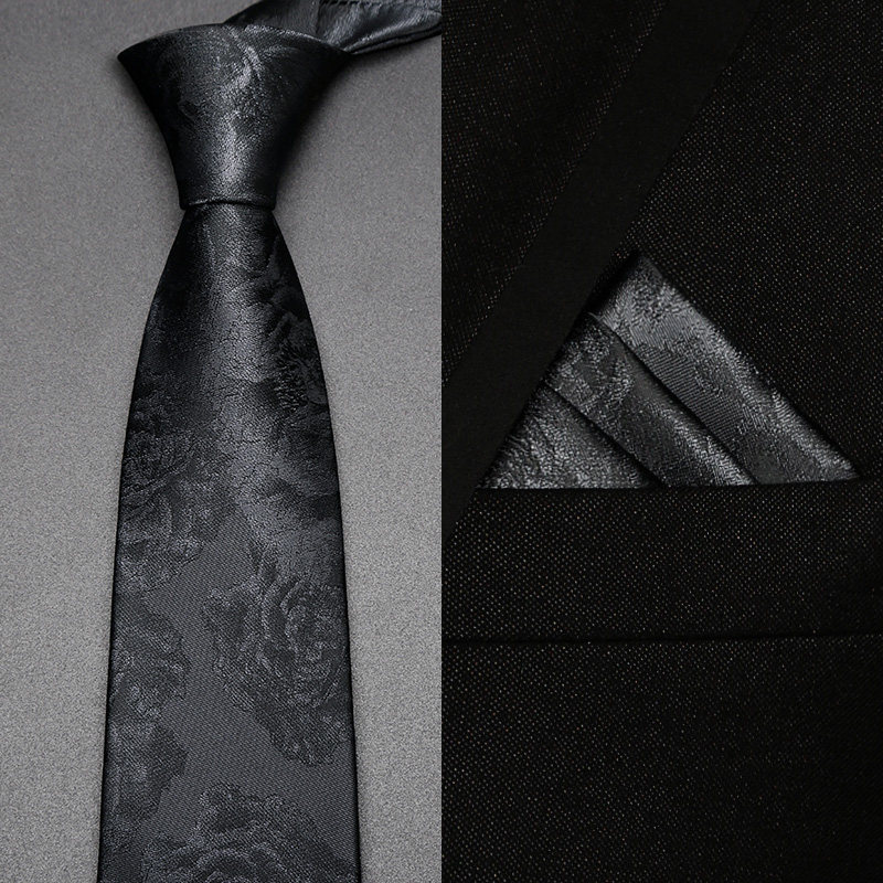 领带男正装商务黑灰色花纹手打结婚高档衬衫西装配饰工作高级感潮,服饰配件/皮带/帽子/围巾,领带,淘宝优惠券,粉丝福利购,淘宝优惠卷
