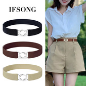 腰收紧神器牛仔裤 懒人腰带女2025新款 隐形皮带松紧弹力可调节裤 夏