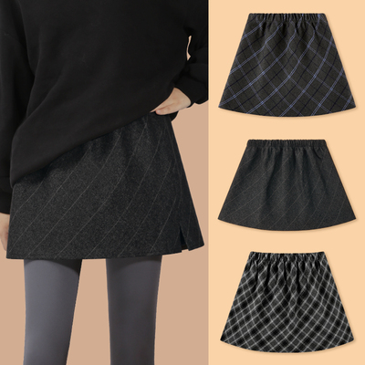 格子半身裙女高级屁帘叠穿2025新