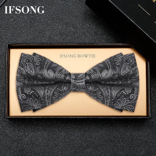 IFSONG花纹领结正装商务宴会西装