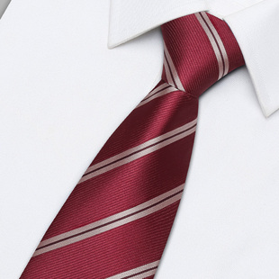 jk领带女懒人学院风咖啡棕高档学生日系衬衫配饰酒红条纹DK男手打