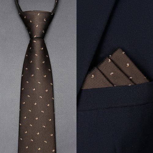 领带结婚新郎男士西服复古咖色