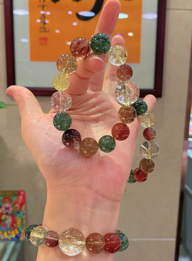 天然多宝水晶手串女款单圈简约风格饰品礼物送女友闺蜜生日礼物