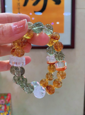 正品天然多宝水晶手链手串时尚饰品闺蜜手串手链饰品首饰礼物挂件