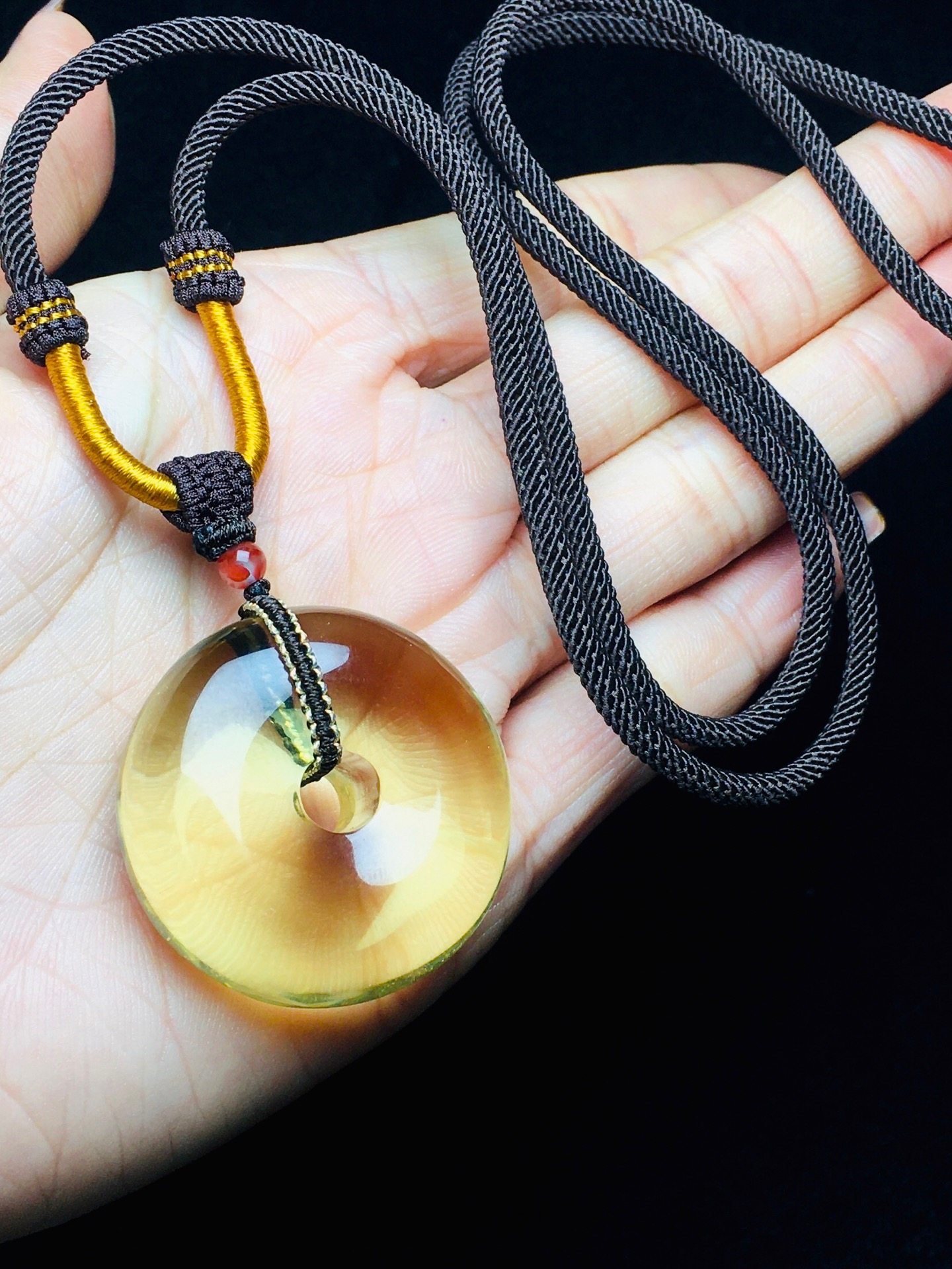 正品天然黄水晶平安扣吊坠项链男女款毛衣链挂件饰品礼物送礼,饰品/流行首饰/时尚饰品新,颈饰,淘宝优惠券,粉丝福利购,淘宝优惠卷