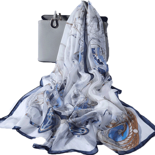 送妈妈礼物杭州丝绸桑蚕丝长条丝巾女2025新款春秋真丝披肩礼盒装