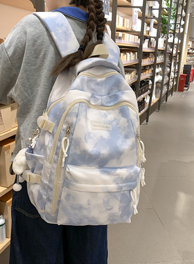 初中生书包女百搭韩版高中生减负背包小学生4-6年级小清新双肩包