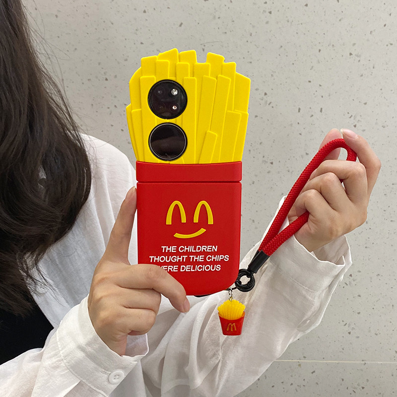 华为pocketS硬壳立体M记薯条笑脸