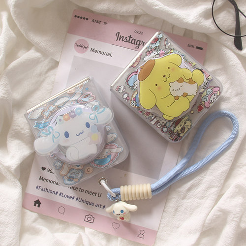 适用华为Purax手机壳ins韩系玉桂狗卡通三丽鸥pocket 2手链小米MIXFlip2磁吸支架oppofindn3flip保护套个性女