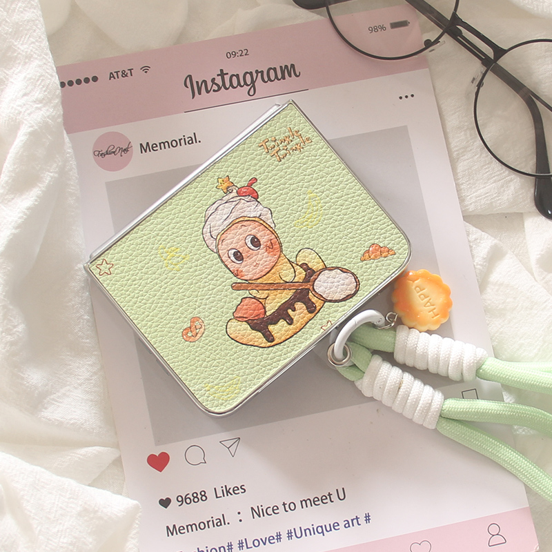 ins韩系星星人适用华为Purax手机壳pocket2套小米MIXFlip2硬壳荣耀vflip电镀oppofindn3flip三星zflip7/6/5套