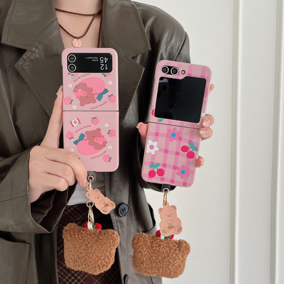 三星zflip5硬壳韩风卡通熊