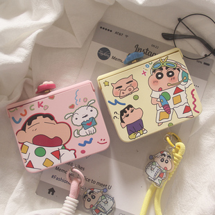 韩风ins卡通可爱蜡笔小新适用三星Zflip7fe手机壳zflip6创意旋转zflip4 3手链zflip5全包保护套w23flip套女款