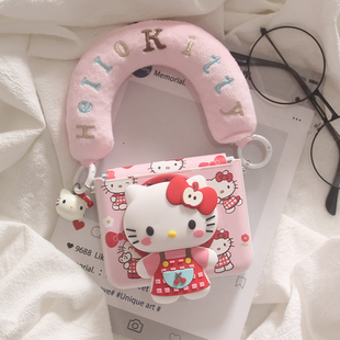 韩系可爱少女KT猫适用华为Purax手机壳pocket2小米MIXFlip荣耀vflip磁吸oppofindn3flip手链摩托罗拉R60 50套