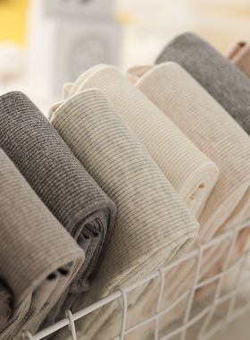 日系白色竖条纹打底裤女秋季螺纹灰色显瘦踩脚裤不加绒奶肤连裤袜