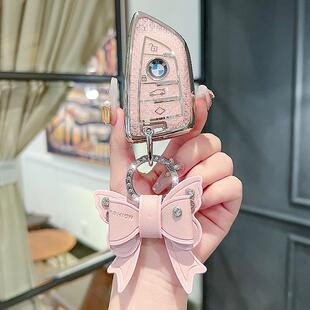 适用宝马钥匙套5系3系525li530壳扣刀锋320新x1x3x4x5包118i男女