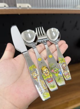 动物系列18-10不锈钢儿童餐具