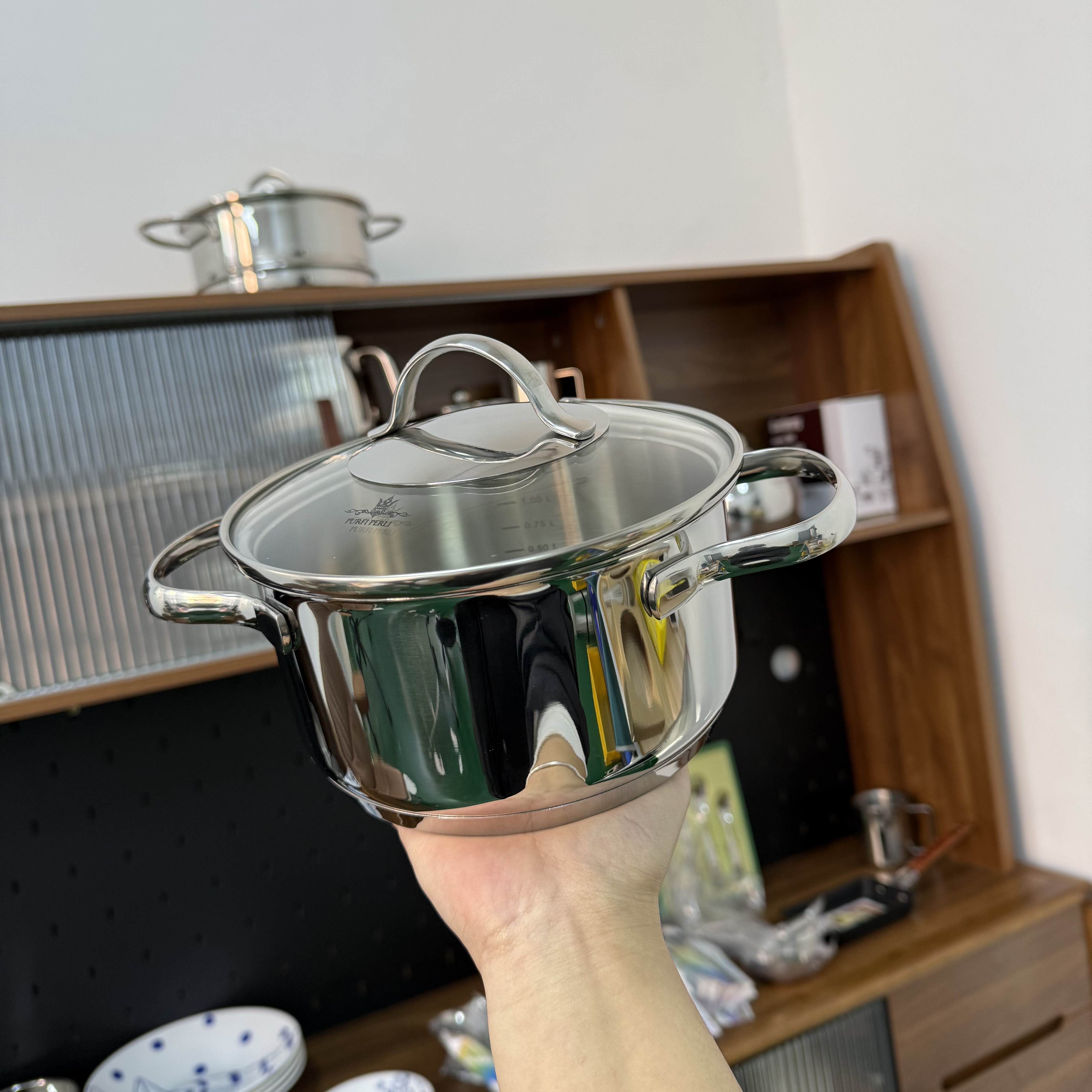 18/10不锈钢双耳奶锅小汤锅16cm