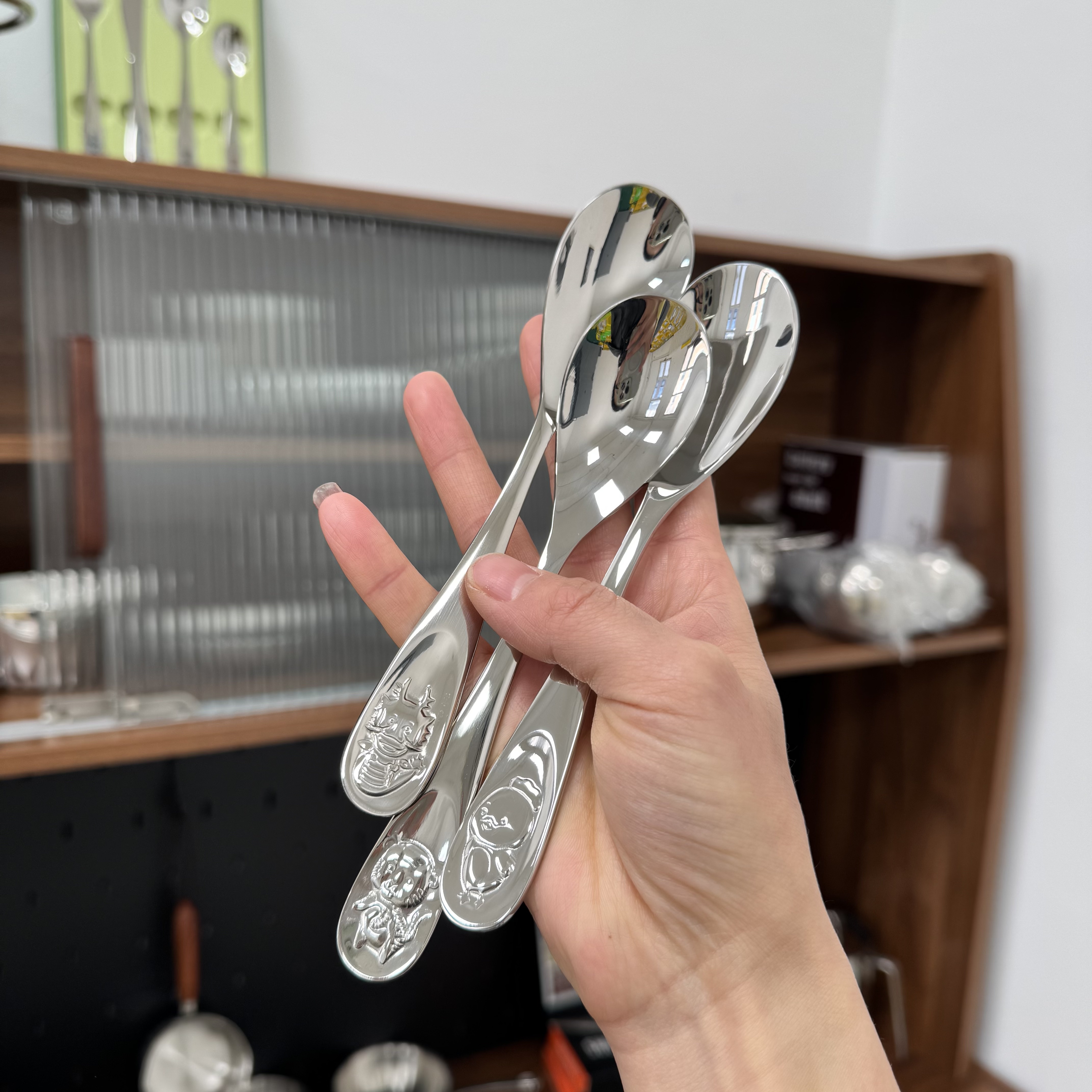 生肖勺304不锈钢儿童卡通调羹勺