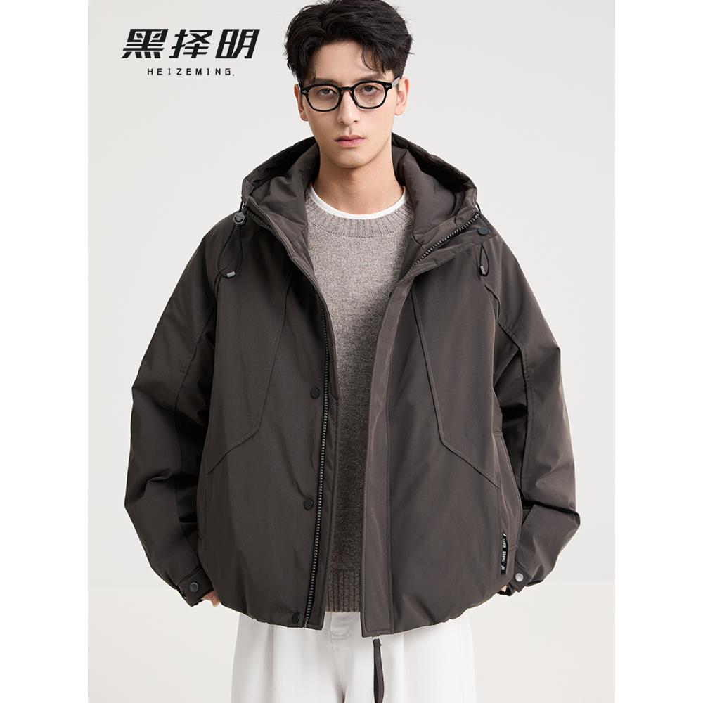 90绒子连帽轻薄羽绒服