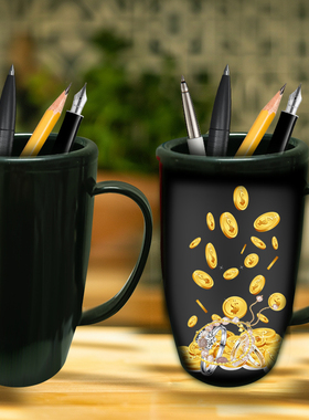 两层暗格仿真笔筒水杯