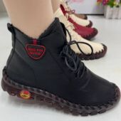 牛筋软底防滑女士皮鞋 一脚蹬妈妈鞋 女舒适平底高帮休闲鞋 软皮单鞋