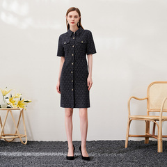 【设计总监然姐】EITIE爱特爱高级感翻领单排扣衬衫连衣裙修身显
