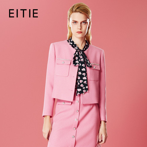 【设计总监然姐】EITIE爱特爱精致优雅小复古早秋外套2025秋新款