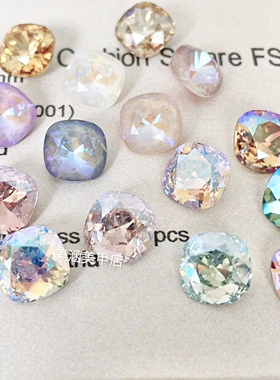 多色奥地利华子施家钻美甲水晶4470 10mm尖底肥方美甲DIY堆钻饰品
