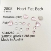 正品 奥钻奥地利华子水晶平底2808心形爱心贴钻美甲蔷薇粉508 浅粉