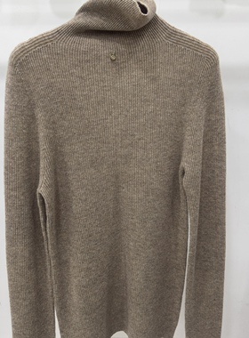 无缝一体软糯高领细羊毛女贝壳打底衫冬季新款堆堆领上衣修身内搭