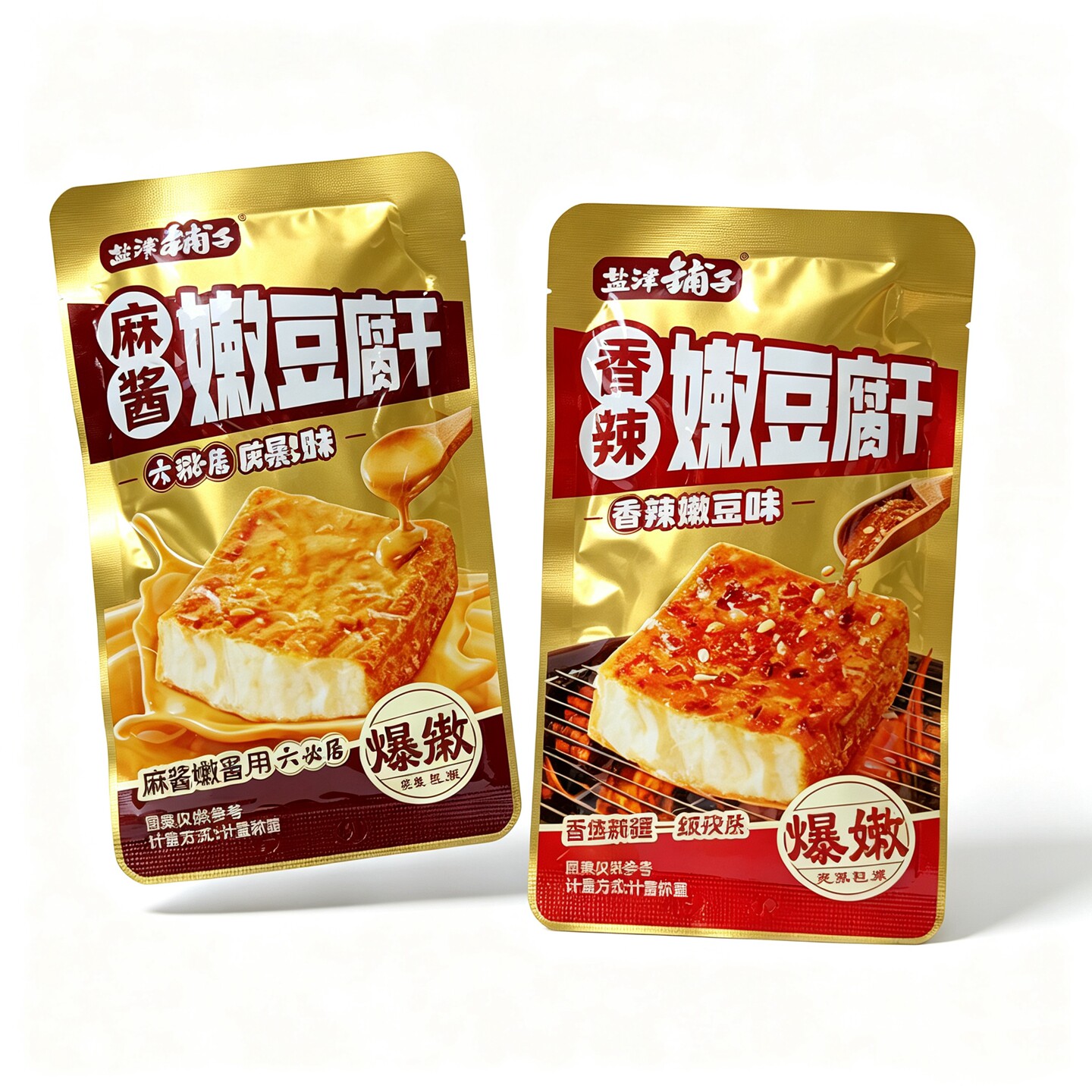 盐津铺子嫩豆腐干六必居麻酱香辣孜然味散称小包装解馋休闲小零食