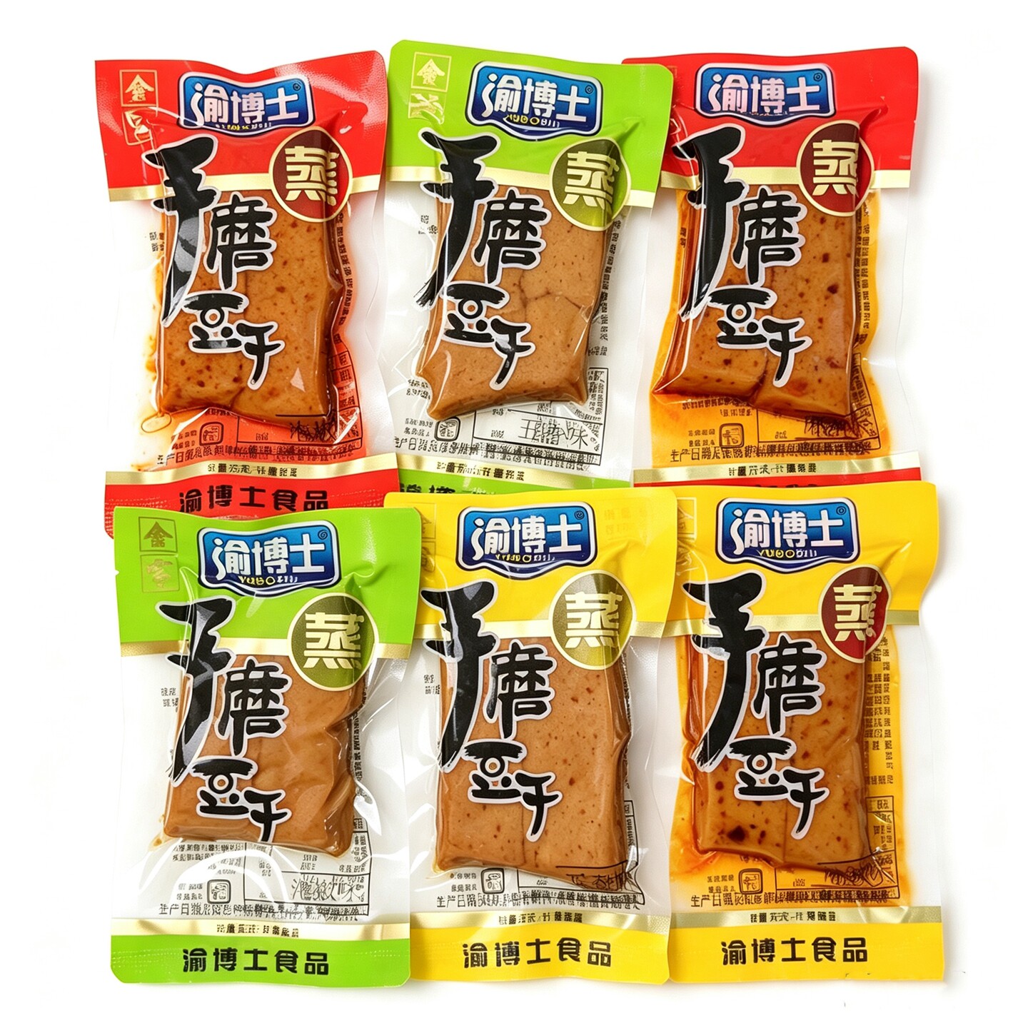 渝博士手磨豆干五香烧烤麻辣泡椒味即食豆腐干称重小包装休闲零食
