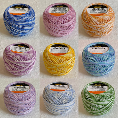 清仓MKC/MKE80号蕾丝线细渐变段染19色DMC80平替国产微钩梭编10g