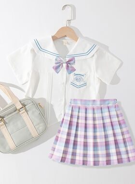 女童JK制服百褶裙套装夏季凉感