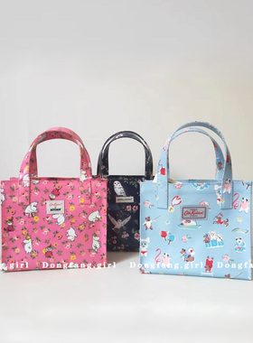 Cath Kidston碎花姆明彼得兔防水手提包便当包英国油布袋小书包