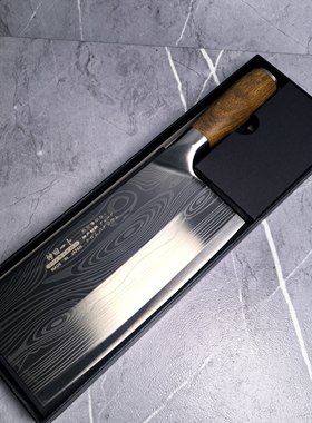 日本正品神田一卜大马士革纹斩切一体刀可斩鸡鸭鱼排骨切片刀