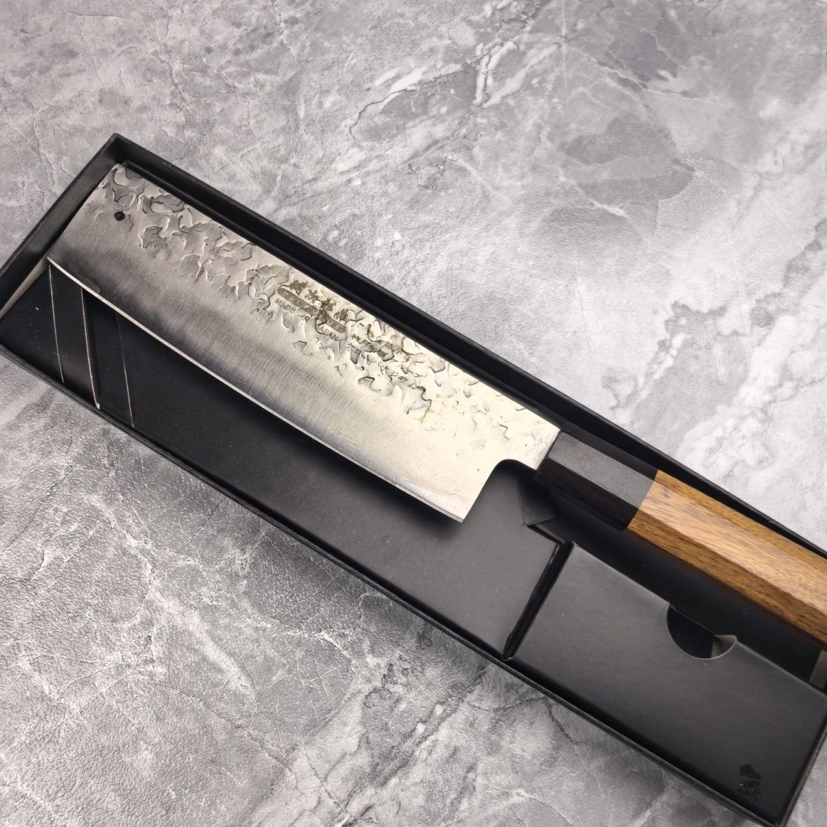 日本健次郎作菜刀7cr15mov手工锻打切片刀日式切菜刀专业厨师刀