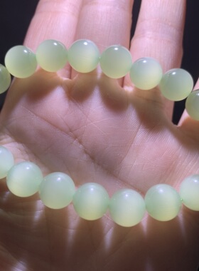 和田玉翠青猫眼手链青海老料子肉料特细起猫眼冰底翠色猫眼手链10