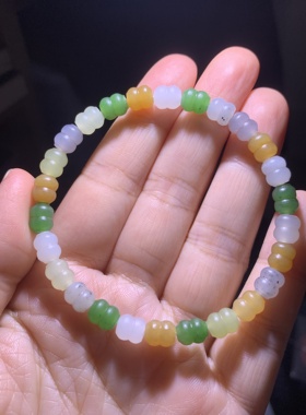 和田玉多宝手链手工多宝小蛮腰多宝串女款多宝手串6碧玉糖玉烟紫