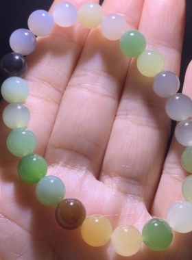 独特多宝和田玉多宝手串手链和田玉素色多宝渐变色圆珠多宝8